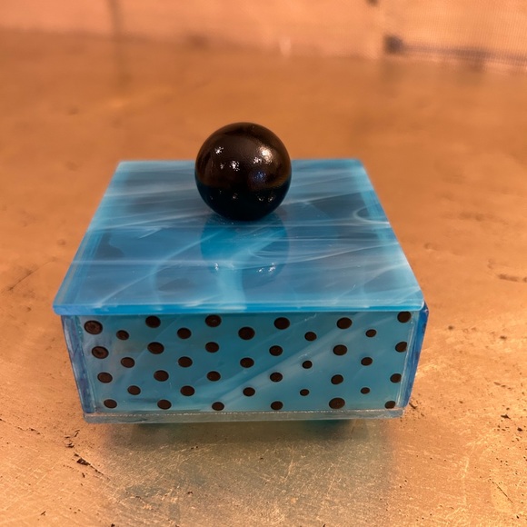 Glass Art Box with Feet & Mirror - Picture 3 of 11